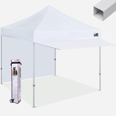 Standard 10x10 Steel Canopy Tent with Extended Awning and Backwall With 10% Discount