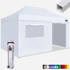 Standard 10x15 Steel Canopy Tent with 4 Zipper Walls
