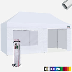 superior 10x20 Hybrid Pop Up Canopy With 4 Zipper Walls