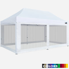 10x20 Pop Up Canopy with 4 Screen Zipper Walls