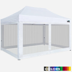 10x15 Pop Up Canopy with 4 Screen Zipper Walls