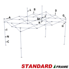 Outer Leg W/ Velcro I for 10x10,10x15,10x20 Eurmax Standard and 10x10 Apex Standard Frame