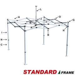 Outer Leg W/ Velcro I for 10x10,10x15,10x20 Eurmax Standard and 10x10 Apex Standard Frame