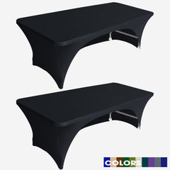 4Ft Stretchable Tablecloth Open Back 2 Pack