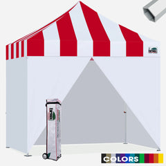 Superior Carnival 10x10 Hybrid Pop Up Canopy with Enclosure Wall Kit