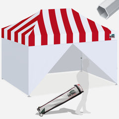 PRO Carnival 10x15 Aluminum Pop Up Tent with Enclosure Wall Kit