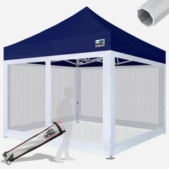 Beyond 10x10 Aluminum Pop Up Tent With 4 Screen Zipper Walls