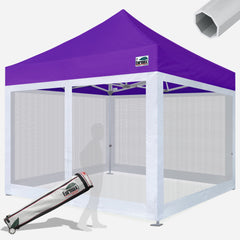 Beyond 10x10 Aluminum Pop Up Tent With 4 Screen Zipper Walls