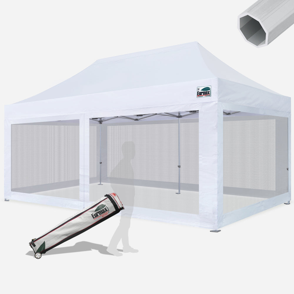 Beyond 10x20 Aluminum Pop Up Tent with Screen Walls – Eurmax Grey