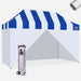 Stripe Bue/White
