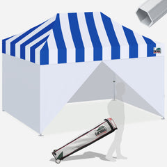 PRO Carnival 10x15 Aluminum Pop Up Tent with Enclosure Wall Kit