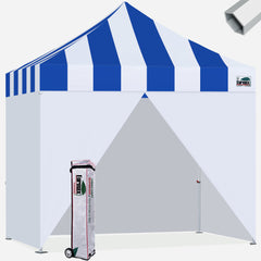 Superior Carnival 10x10 Hybrid Pop Up Canopy with Enclosure Wall Kit