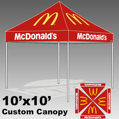 custom 10x10 pop up canopy