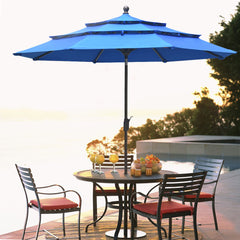 Classic 9FT Triple-Tier Market Patio Umbrella