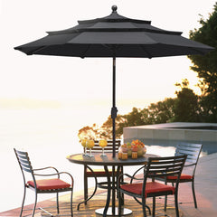 Classic 9FT Triple-Tier Market Patio Umbrella