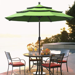 Classic 9FT Triple-Tier Market Patio Umbrella