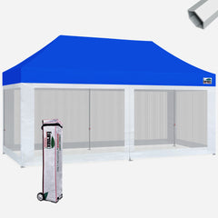 Superior 10x20 Hybrid Pop Up Canopy with 4 Screen Zipper Walls