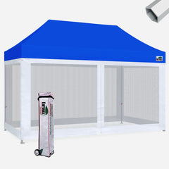 Superior 10x15 Hybrid Pop Up Canopy with 4 Screen Zipper Walls