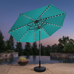 9 gorman lighted patio umbrella EliteShade 9ft Solar LED Patio Umbrella – Eurmax
