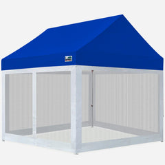 10x10 Apex Canopy Tent with 4 Screen Zipper Walls
