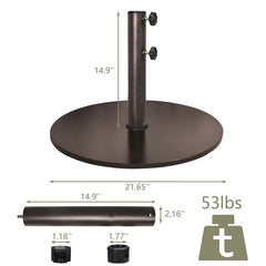 53 lbs Round Umbrella Base