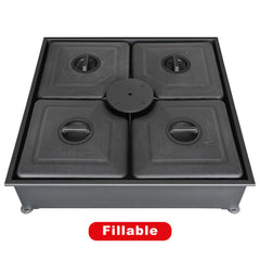 33" x 33" Offset Patio 260 LBS Sand/Water Filled Umbrella Base (Black)
