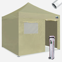 Premium 10x10 Steel Pop Up Canopy with 4 Zipper Walls