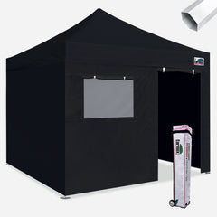 Premium 10x10 Steel Pop Up Canopy with 4 Zipper Walls
