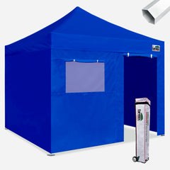 Premium 10x10 Steel Pop Up Canopy with 4 Zipper Walls