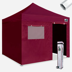 Premium 10x10 Steel Pop Up Canopy with 4 Zipper Walls