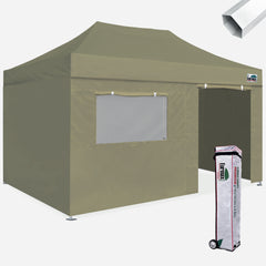 Steel Pop Up Canopy with 4 Zipper Walls