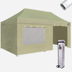 Premium 10x20 Steel Pop Up Canopy with 4 Zipper Walls