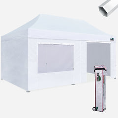 Premium 10x20 Steel Pop Up Canopy with 4 Zipper Walls