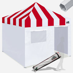 PRO Carnival 10x10 Aluminum Pop Up Tent with 4 Zipper Walls