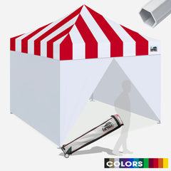 PRO Carnival 10x10 Aluminum Pop Up Tent with Enclosure Wall Kit