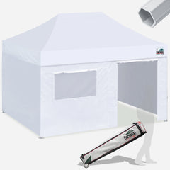 Pro 10x15 Aluminum Pop Up Tent with 4 Zipper Walls