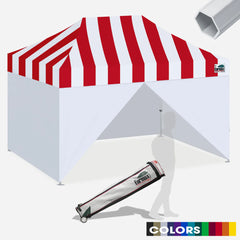 PRO Carnival 10x15 Aluminum Pop Up Tent with Enclosure Wall Kit