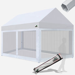 Pro EventKing 10x15 Aluminum Canopy with 4 Screen Zipper Walls