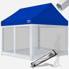 Apex Pro 10x10 Aluminum Canopy with 4 Screen Zipper Walls
