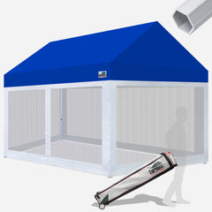 Apex Pro 10x15 Aluminum Canopy with 4 Screen Zipper Walls