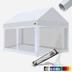 Apex Pro 10x15 Aluminum Canopy with 4 Screen Zipper Walls