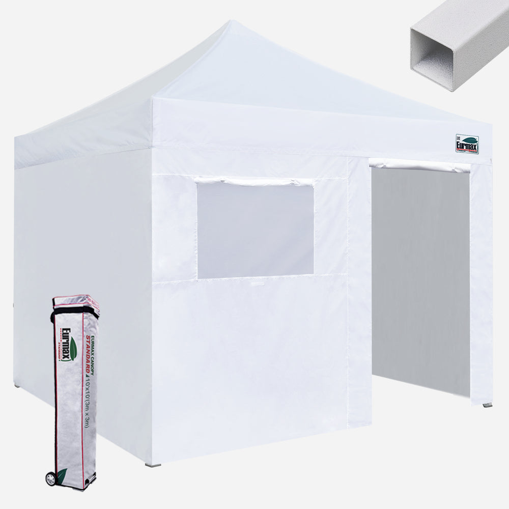 tent with zipper Eurmax Standard 10x10 Steel EZ Pop Up CanopyTent with 4 Zipper Walls