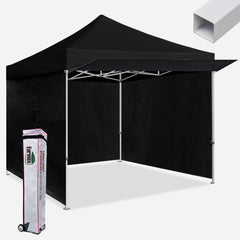 Standard 10x10 Steel Extended Awning Canopy Tent with 4 Zipper Walls