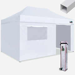 Standard 10x15 Steel Canopy Tent with 4 Zipper Walls