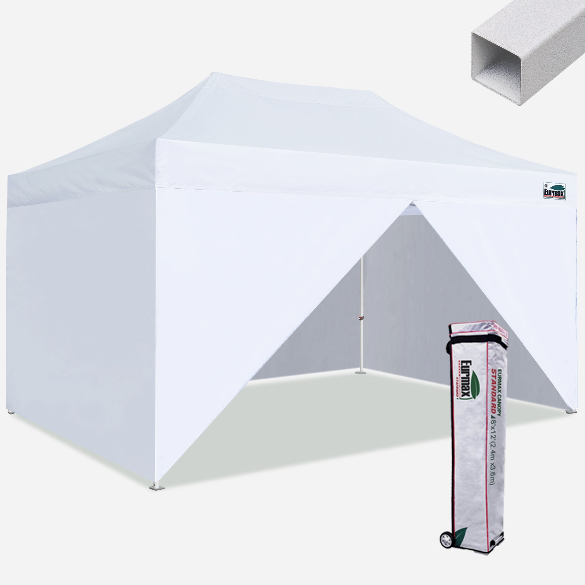 Standard 8x12 Steel Canopy Tent With 4 Zipper Walls – Eurmax