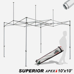 Superior 10x10 Apex Canopy Frame with Heavy Duty Roller Bag