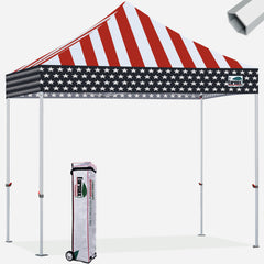 Superior 10X10 Hybrid Pop Up Canopy American Flag
