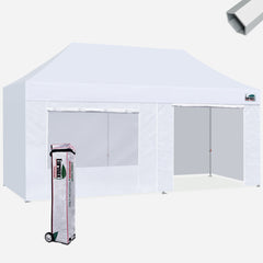 superior 10x20 Hybrid Pop Up Canopy With 4 Zipper Walls