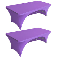 8Ft Stretchable Tablecloth Open Back 2 Pack
