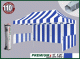 Stripe Blue/White  Top + Blue/White Walls